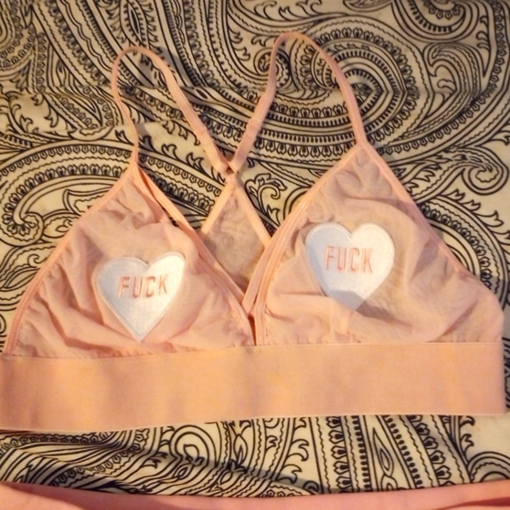 Pleated Pink Skirt with Matching Pink Bralette (Bought never worn from Spencers)